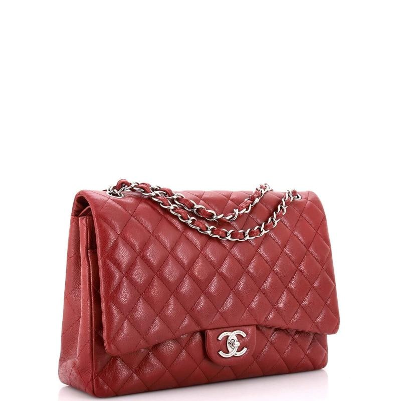 Chanel Classic Double Flap Bag Quilted Caviar Maxi - 2