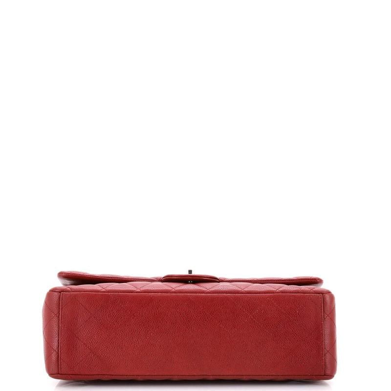Chanel Classic Double Flap Bag Quilted Caviar Maxi - 4
