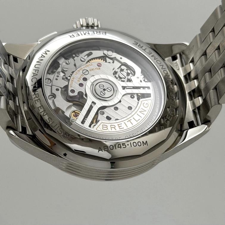 Breitling Premier B01 Chronograph AB0145 42mm Green Dial Steel Box Booklet - 10