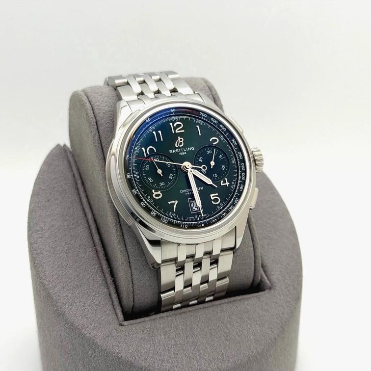 Breitling Premier B01 Chronograph AB0145 42mm Green Dial Steel Box Booklet - 3