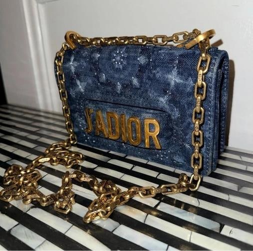 Christian Dior JÃ¢â‚¬â„¢Adior Denim Mini Chain Flap Crossb - 2