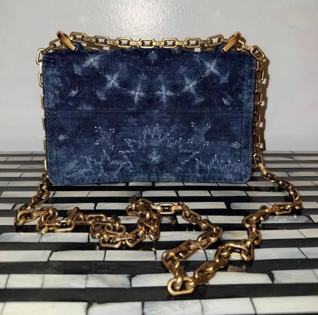 Christian Dior JÃ¢â‚¬â„¢Adior Denim Mini Chain Flap Crossb - 5