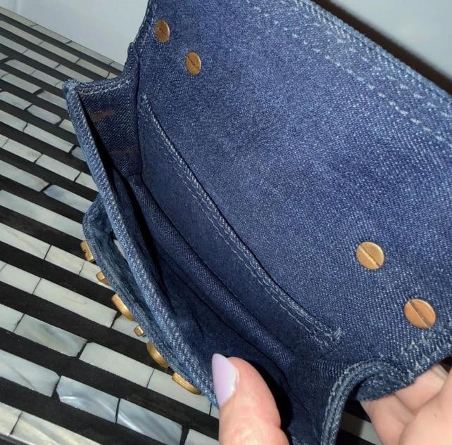 Christian Dior JÃ¢â‚¬â„¢Adior Denim Mini Chain Flap Crossb - 7