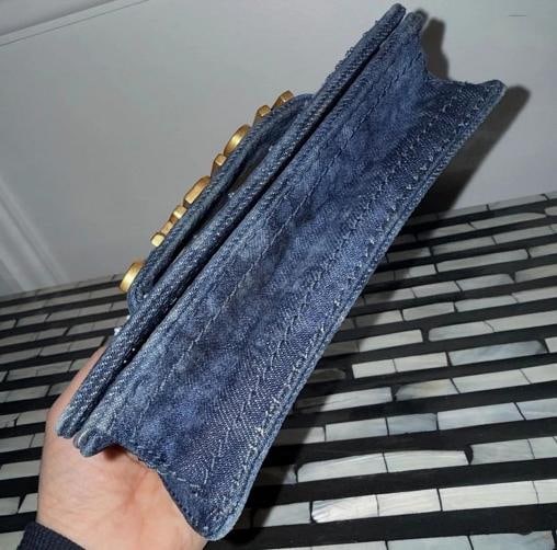 Christian Dior JÃ¢â‚¬â„¢Adior Denim Mini Chain Flap Crossb - 8
