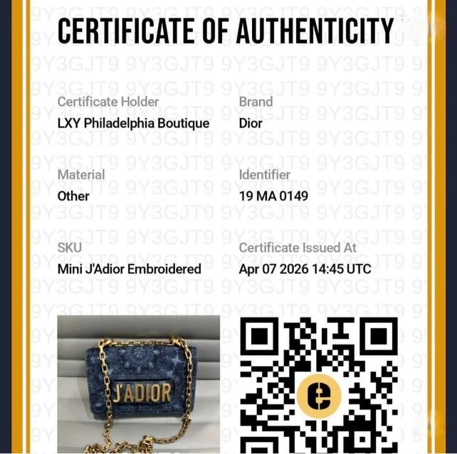 Christian Dior JÃ¢â‚¬â„¢Adior Denim Mini Chain Flap Crossb - 9