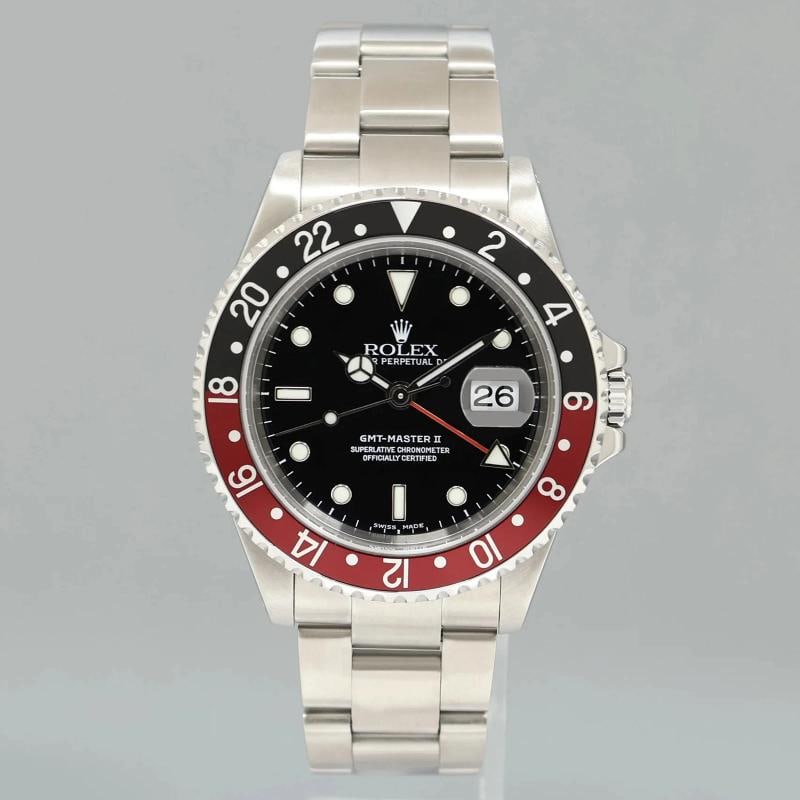MINT 2002 Rolex GMT-Master II Coke Red Black Steel 16710 40mm Watch Box - 2