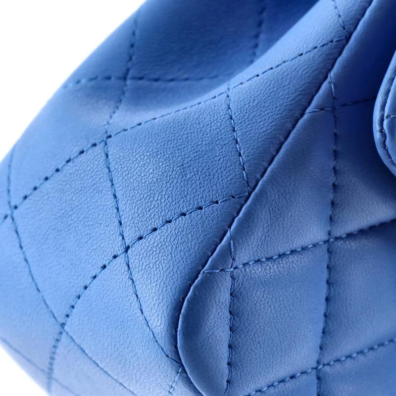 Chanel Classic Single Flap Top Handle Bag Quilted Lambskin Mini - 6
