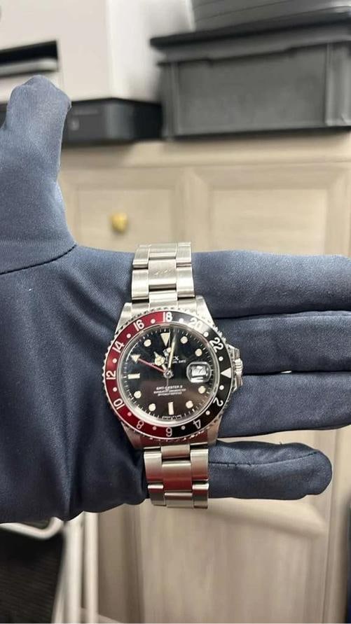 Rolex GMT Master II 16760 Fat Lady Coke With Papers RARE Auto Men's Watch 40MM: Condition: Pre-owned - Good: This item has been gently used but is in good condition. It might have a few signs of wear, like light scratches or tarnishing. ,Brand: Rolex,Movement: Automatic,WARRANTY: