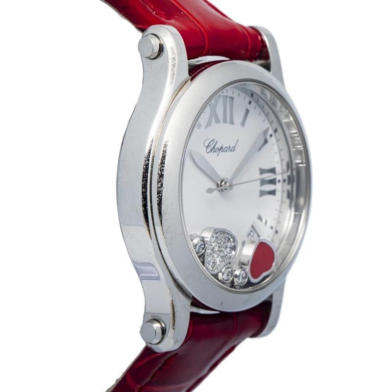 Chopard Happy Sport 8582 SS Floating Heart Diamond Dial Quartz Ladies 36MM - 2
