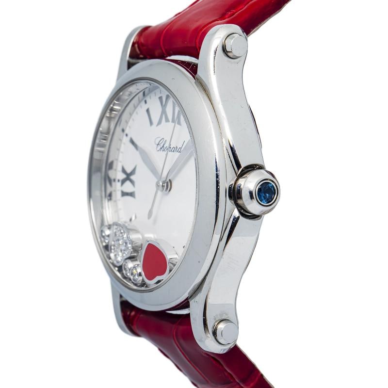 Chopard Happy Sport 8582 SS Floating Heart Diamond Dial Quartz Ladies 36MM - 5
