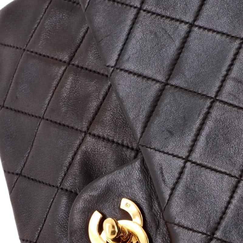 Chanel Vintage Classic Double Flap Bag Quilted Lambskin Medium - 6