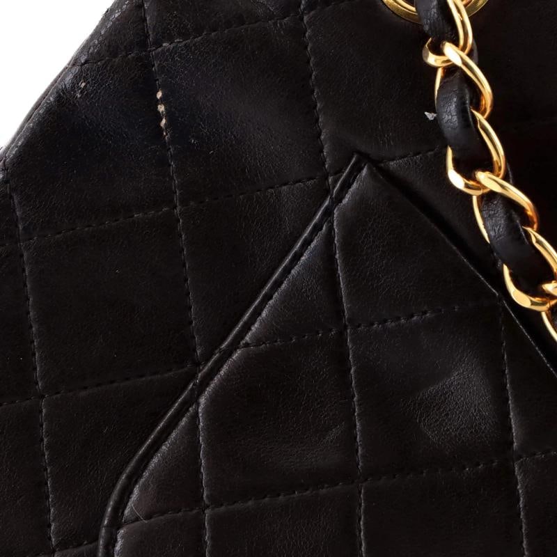 Chanel Vintage Classic Double Flap Bag Quilted Lambskin Medium - 7