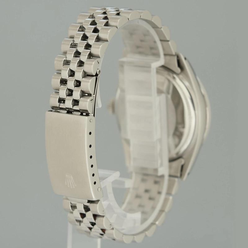 Rolex DateJust 1601 Blue Diamond Bezel Dial White Gold Jubilee Band 36mm Watch - 6
