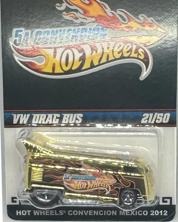 Gold VW DRAG BUS Hot Wheels 2012 Mexico Convention # 21/50 (1 of 3)
