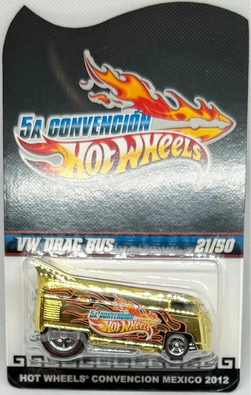 Gold VW DRAG BUS Hot Wheels 2012 Mexico Convention # 21/50 - 2