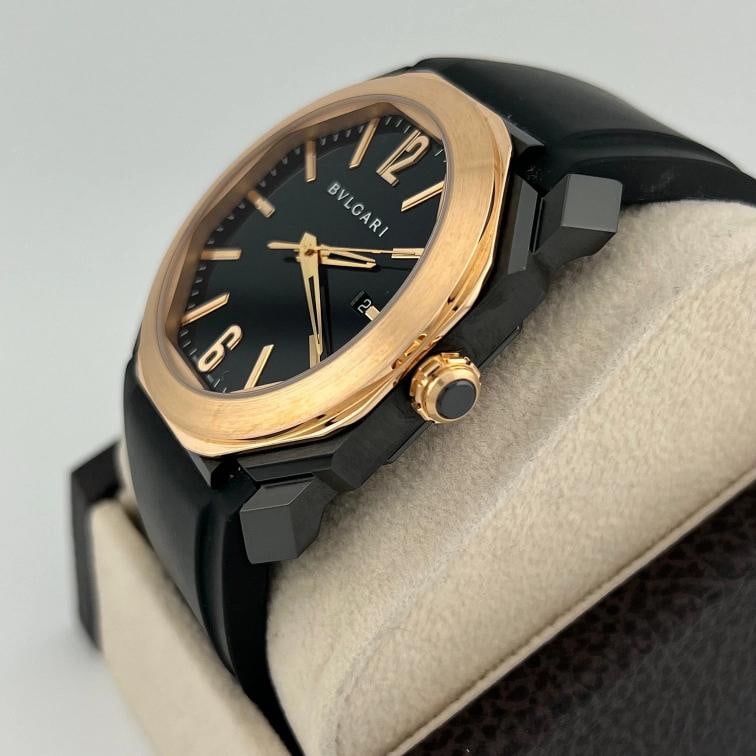 BVLGARI Octo Ultra Nero BGOP41SG 41mm 18k Rose Gold Black DLC Steel - 2