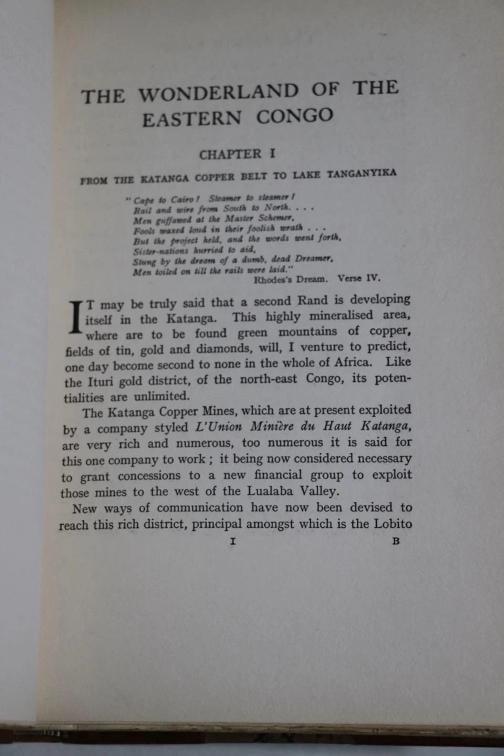 The Wonderland of the Eastern Congo / 1st Edition 1922 - 7
