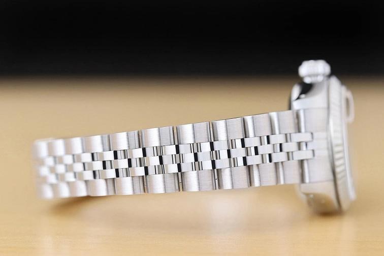 ROLEX LADIES DATEJUST 69174 PINK DIAMOND DIAL 18K WHITE GOLD STEEL JUBILEE WATCH - 8