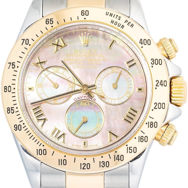 Rolex Cosmograph Daytona 116523 Tahitian MOP 18k Two Tone Auto Men's Watch 40mm - 2