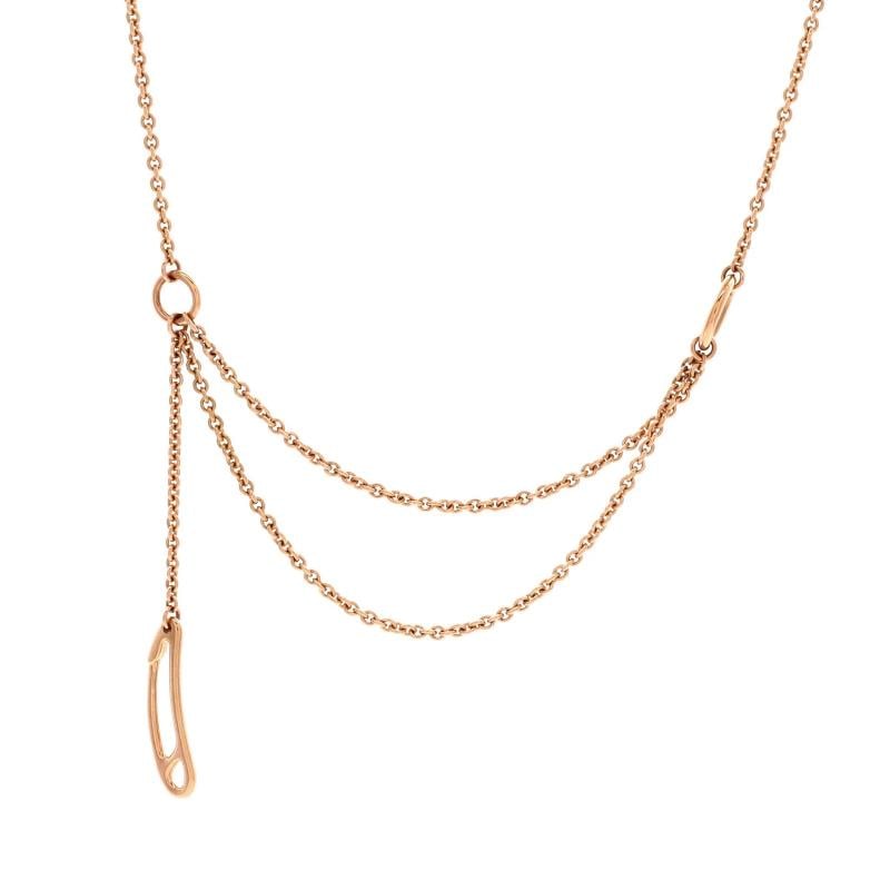 Hermes Chaine d'Ancre Punk Double Strand Necklace 18K Rose Gold: Condition: Pre-owned - Good,Brand: Hermes,Main Stone: Unknown,Metal: 18K Rose Gold,Metal Purity: 18K,Style: Chain,Type: Necklace,Color: Rose Gold,Material: Unknown Condition: Very good. Moderate wear 