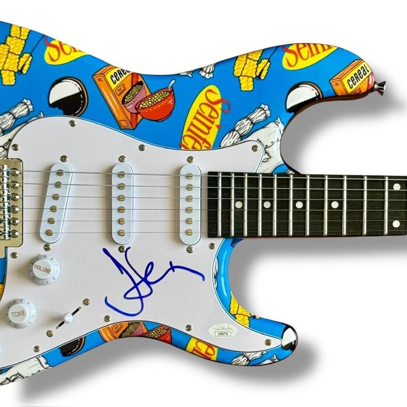 Jerry Seinfeld Signed Guitar Custom Graphics JSA COA Seinfeld Puffy Shirt - 2
