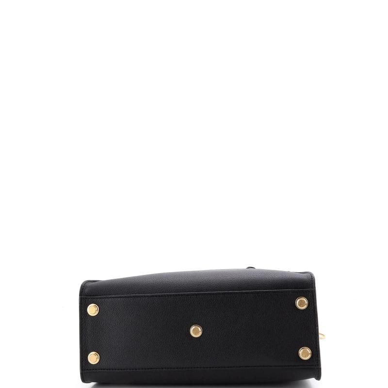 Louis Vuitton On My Side Tote Leather with Monogram Canvas MM - 4