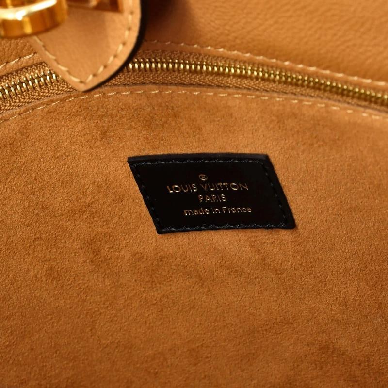 Louis Vuitton On My Side Tote Leather with Monogram Canvas MM - 6
