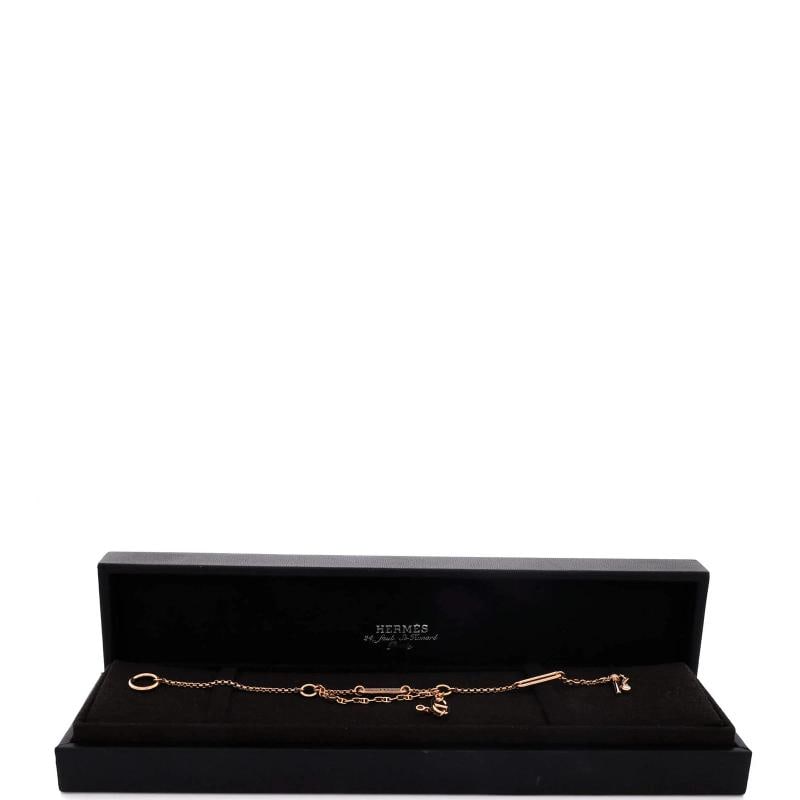 Hermes Chaine d'Ancre Chaos Bracelet 18K Rose Gold with Diamonds - 2