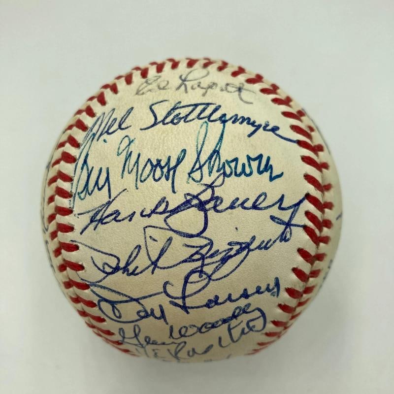 Mickey Mantle Joe Dimaggio New York Yankees Greats Signed Baseball 35 Sigs JSA - 7