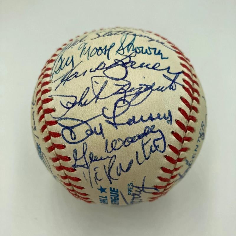 Mickey Mantle Joe Dimaggio New York Yankees Greats Signed Baseball 35 Sigs JSA - 8
