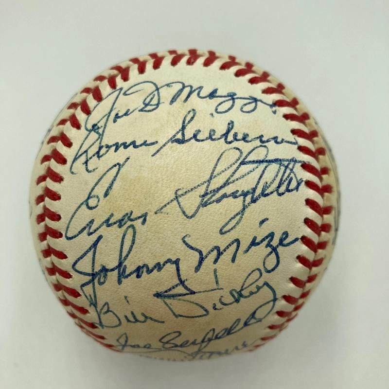 Mickey Mantle Joe Dimaggio New York Yankees Greats Signed Baseball 35 Sigs JSA - 9