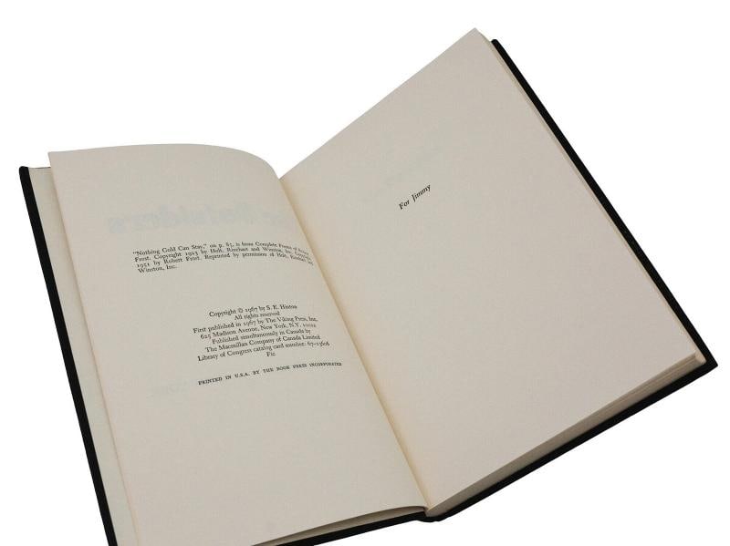 The Outsiders ~ by S.E. HINTON ~ First Edition ~ 1st Printing 1967 - 9