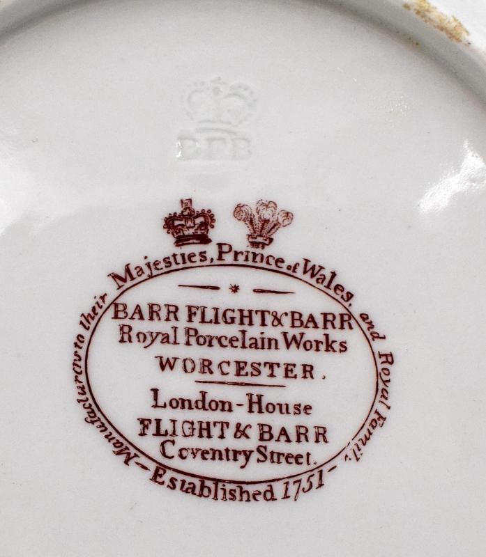 8 Antique Worcester - Barr Flight and Barr Hand Painted Shallow Bowls Circa 1810 - 7