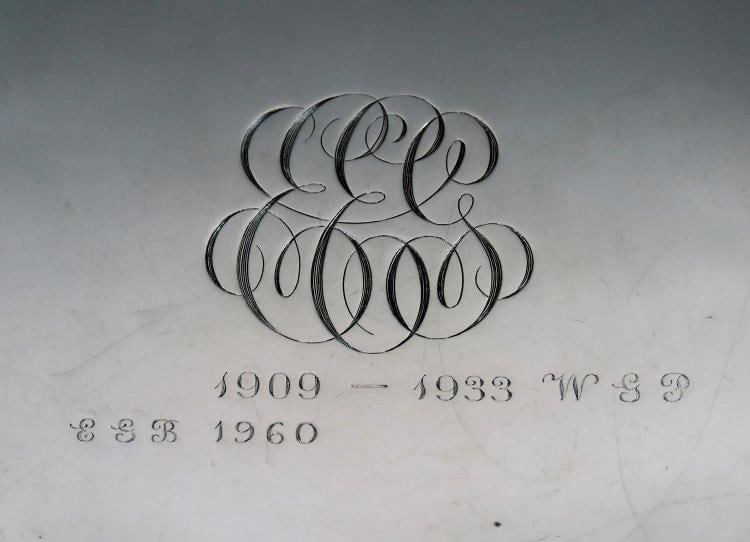 Stunning Krider Co Sterling Silver Child's Plate Alphabet Border 7 1/2 Inches - 2