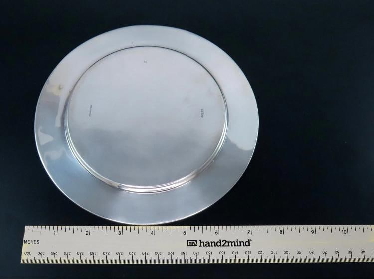 Stunning Krider Co Sterling Silver Child's Plate Alphabet Border 7 1/2 Inches - 4