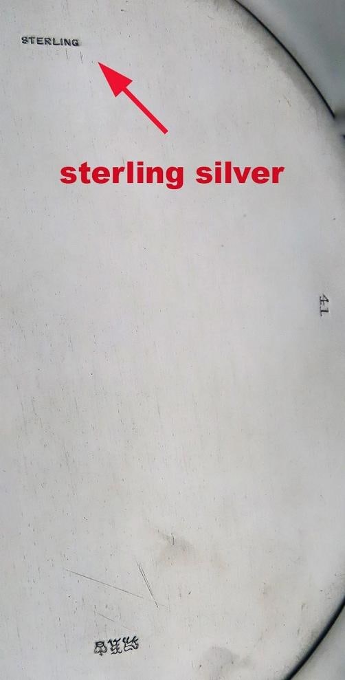 Stunning Krider Co Sterling Silver Child's Plate Alphabet Border 7 1/2 Inches - 5