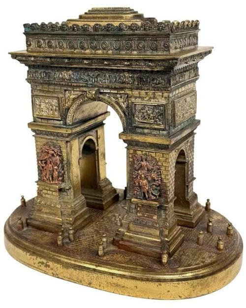 Antique 19thC French Bronze Arc de Triomphe Paris Grand Tour Monument Statue Box (1 of 19)