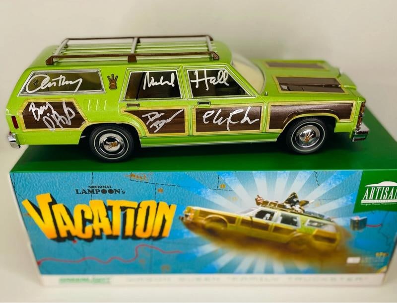 CHEVY CHASE M ANTHONY HALL B D'ANGELO BARRON 1:18 National Lampoons Car JSA COA - 4