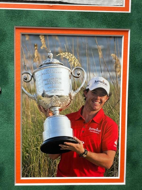 Rory McIlroy Signed 2012 PGA Golf Championship Pin Flag Framed UDA COA Autograph - 5