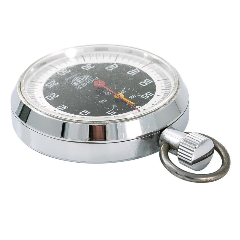 FISHER HEUER Stopwatch 1970s RARE 7Jewels Measuring 60sec/30min Stainless Steel - 4