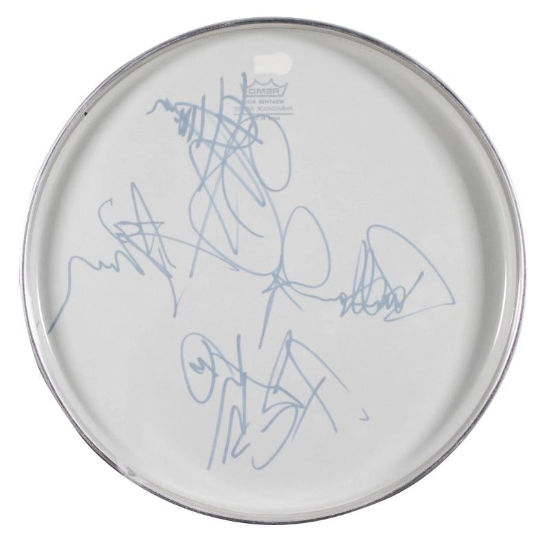 KISS (4) Simmons, Frehley, Stanley & Criss Signed 13 Inch Drum Head BAS - 2