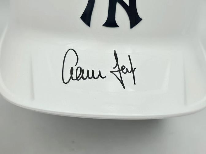 Aaron Judge Auto Yankees White Mach Pro Replica Batting Helmet Fanatics MLB Holo - 7