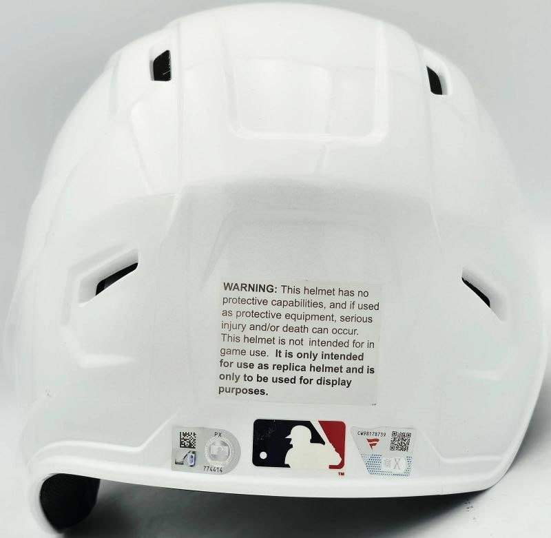 Aaron Judge Auto Yankees White Mach Pro Replica Batting Helmet Fanatics MLB Holo - 8