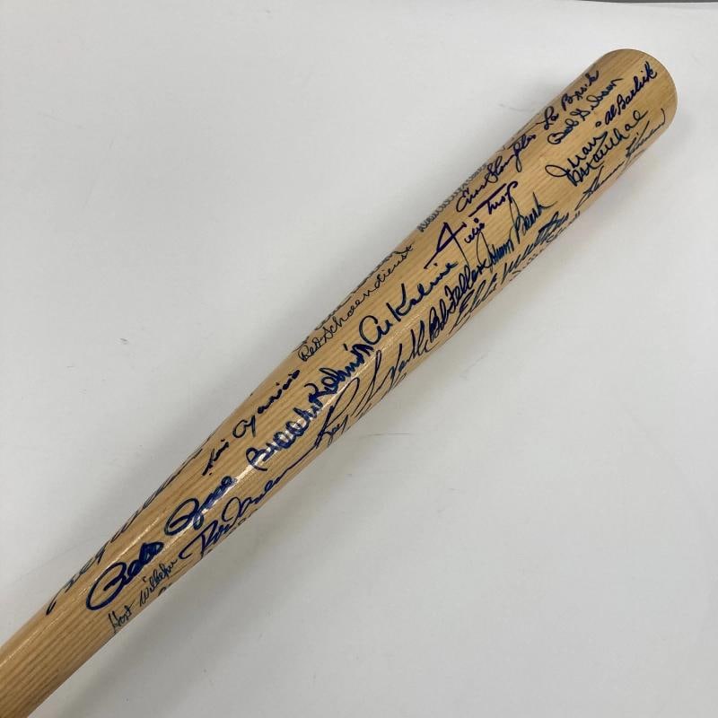 Hall Of Fame Multi Signed Bat Willie Mays Sandy Koufax Roy Campanella (43) PSA - 4