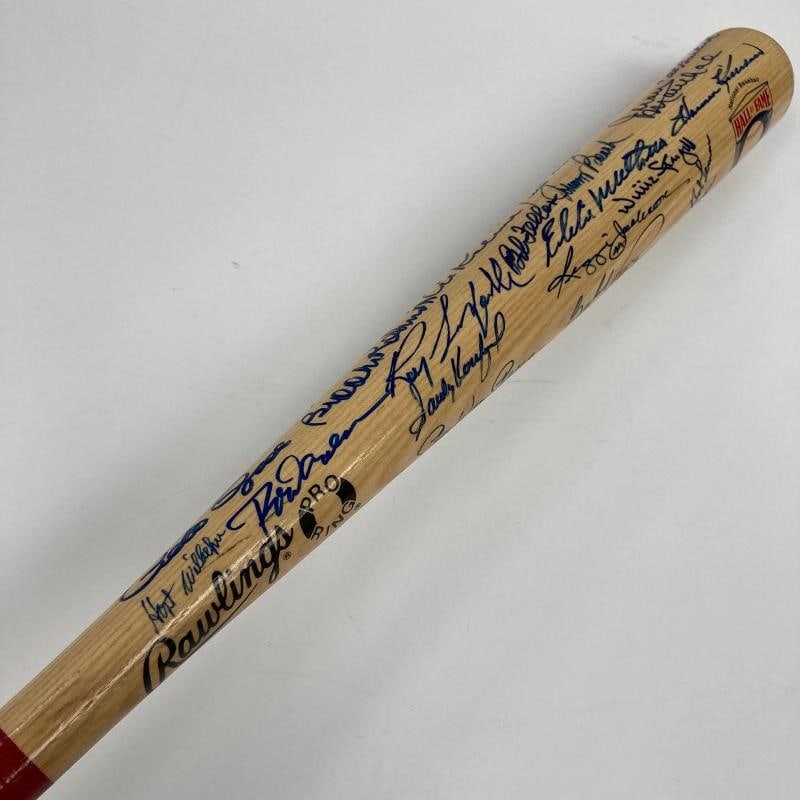 Hall Of Fame Multi Signed Bat Willie Mays Sandy Koufax Roy Campanella (43) PSA - 6