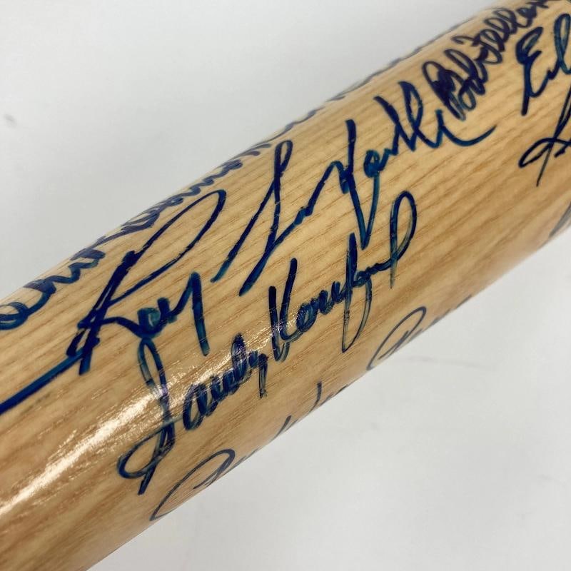 Hall Of Fame Multi Signed Bat Willie Mays Sandy Koufax Roy Campanella (43) PSA - 7