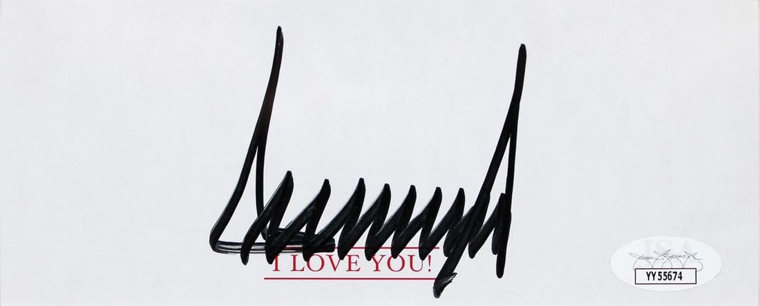 Donald J. Trump Authentic Signed & Framed Cut Signature Autographed JSA - 2