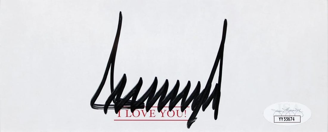 Donald J. Trump Authentic Signed & Framed Cut Signature Autographed JSA - 5