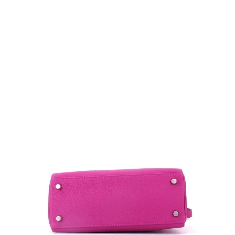 Hermes Kelly Handbag Pink Togo with Palladium Hardware 25 - 5