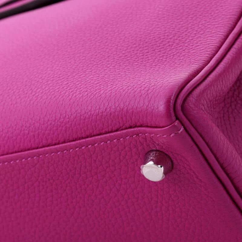 Hermes Kelly Handbag Pink Togo with Palladium Hardware 25 - 8